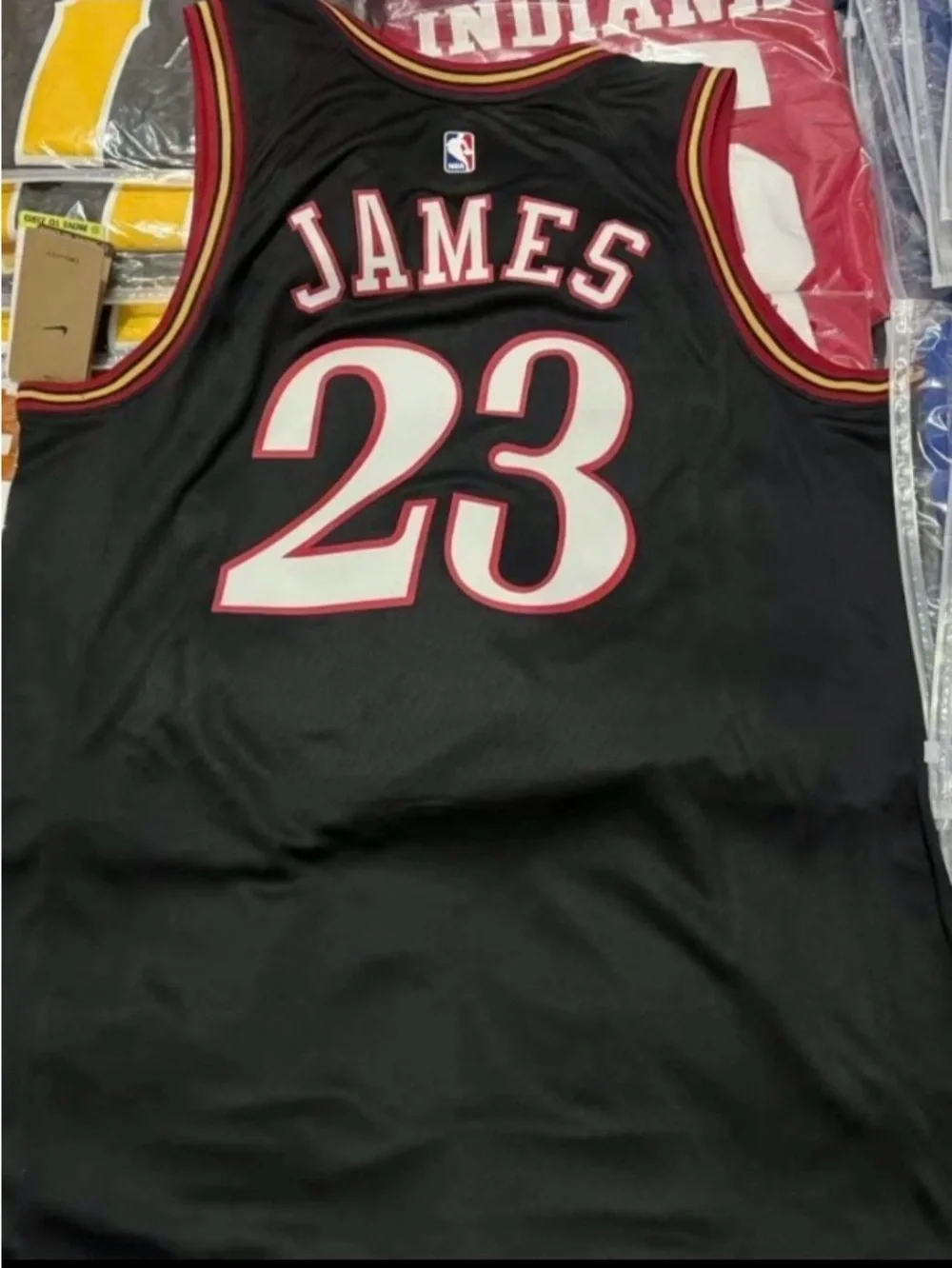 Nike Black Sixers #23 Basketball Jersey with Multicolor Logo